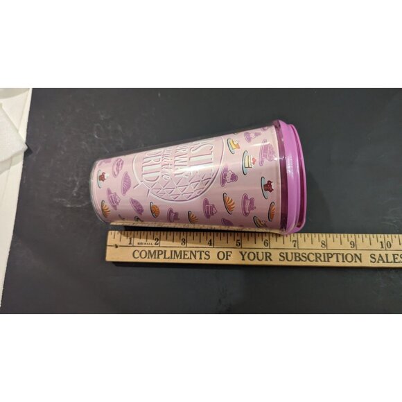 Taste Your Way Around The World Epcot Travel Tumbler Minnie Chef 2019 Pink 16oz - Picture 6 of 7